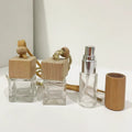 Ready Stock 5ml 8ml 10ml 20ml Car Perfume Diffuser Car Air Diffuser Hanger Wood Lid Glass Bottle
