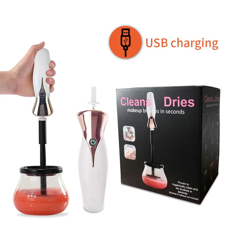 IFINE Electric Makeup Brush Cleaner Dryer USB Rechargeable Automatic Spinner for Make up Brush Sets Beauty Tool