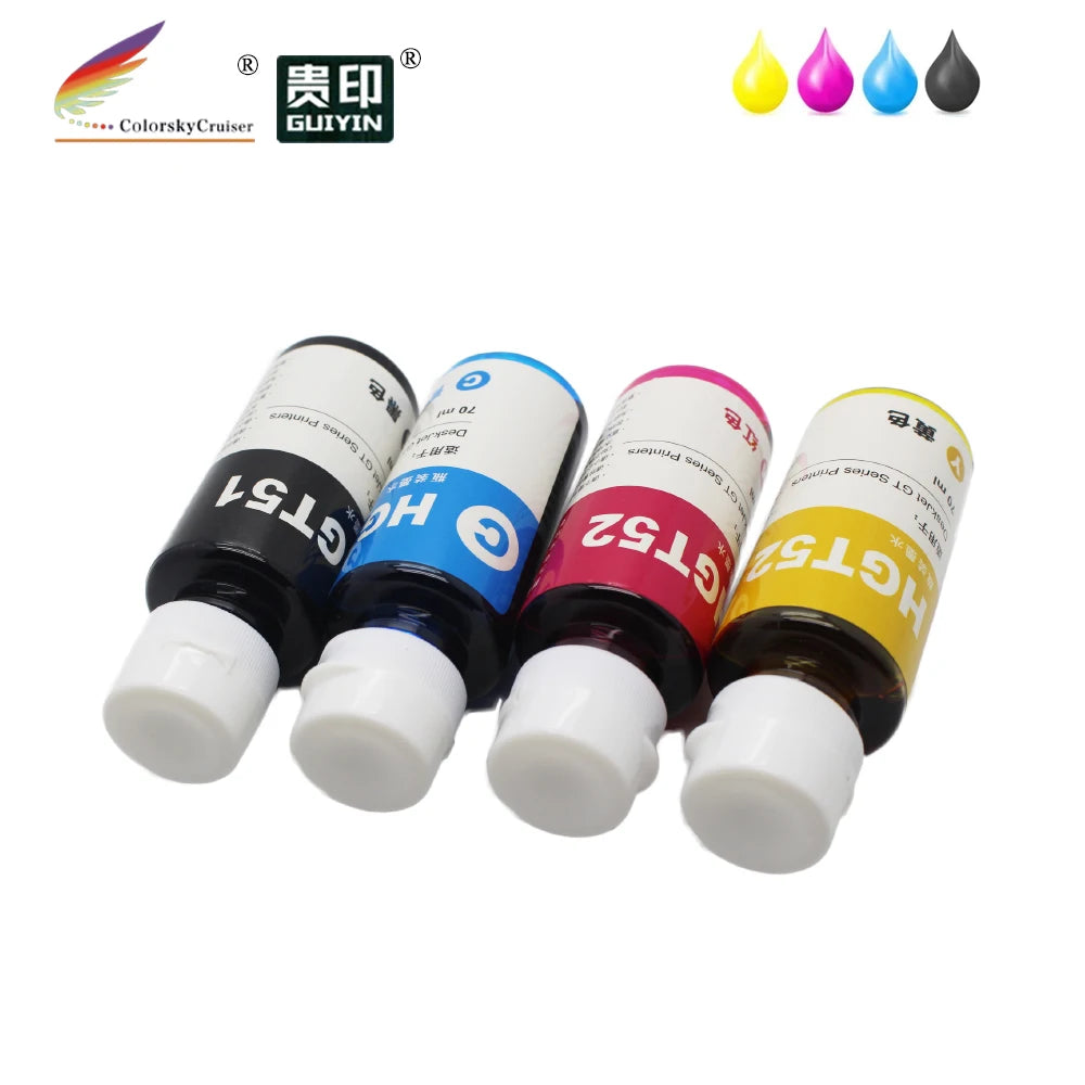 BR-HGT51 Compatible Refill Ink Bottle for HP GT 51 52 Ink Tank 316 318 319 410 411 412 415 416 418 419 4pcs/pack