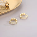 Chunky Thick Luxury Cz Bling Hoop Earrings