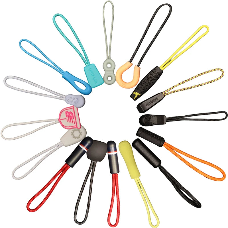 Wholesale Eco-Friendly TPU/Silicone Auto Lock Nickel-Free Embossed Debossed Brand Logo Custom Shape Zipper Pullers Slider for