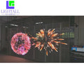 P3.91 Indoor Outdoor Glass Window Curtain Transparent Stage Video Wall for Shopping Mall Advertising LED Display