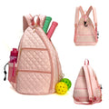 Quilted Puffer Pickleball Padel Bag Men's & Women's Reversible Pickleball Backpack Adjustable Sling Bag with Hook Pickleball Bag