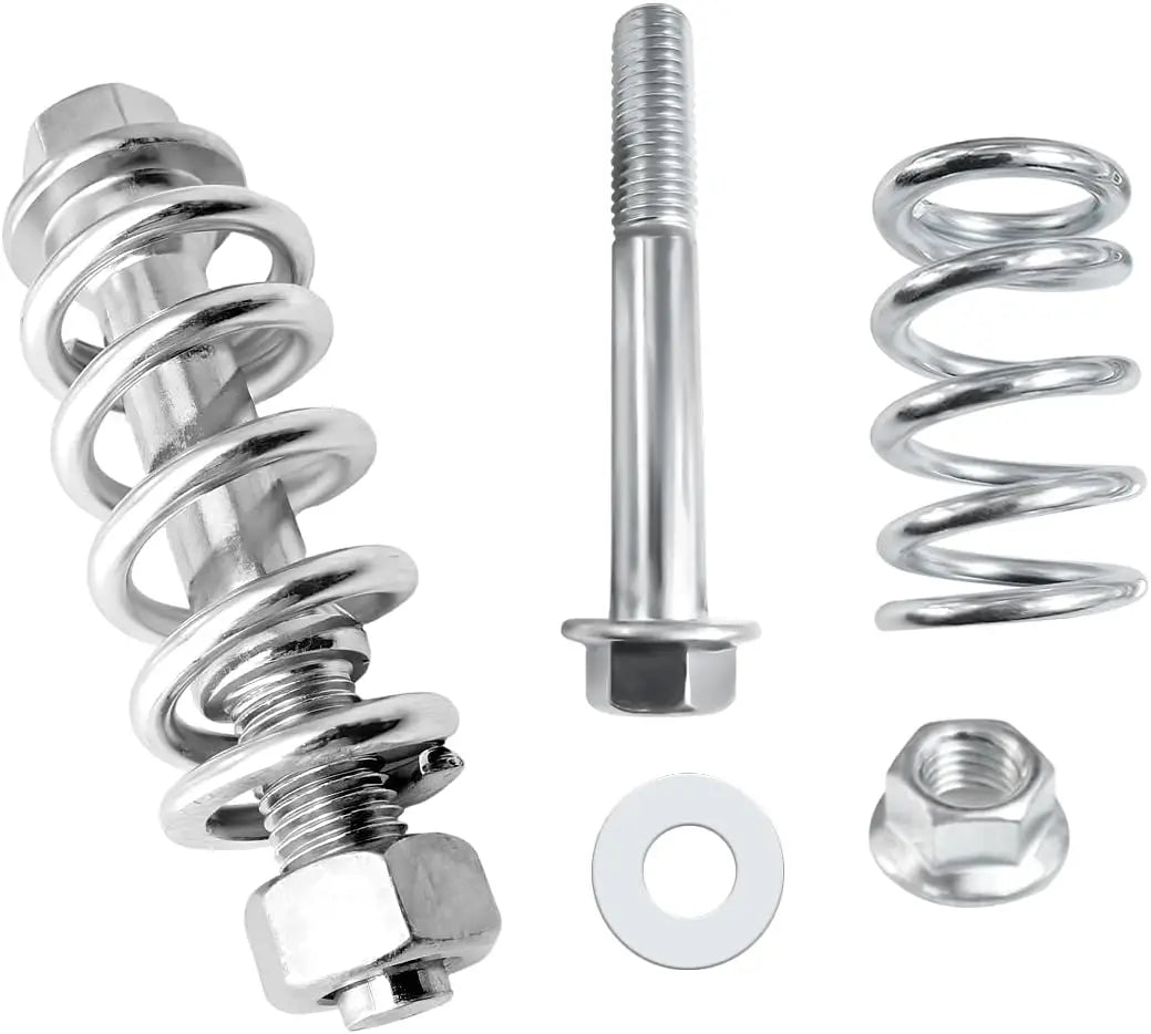 M10x1.5 Universal Fit 2pcs Vehicle Exhaust Flange Bolts Nuts Kit  Car Exhaust Manifold Bolts 2 Springs New Title