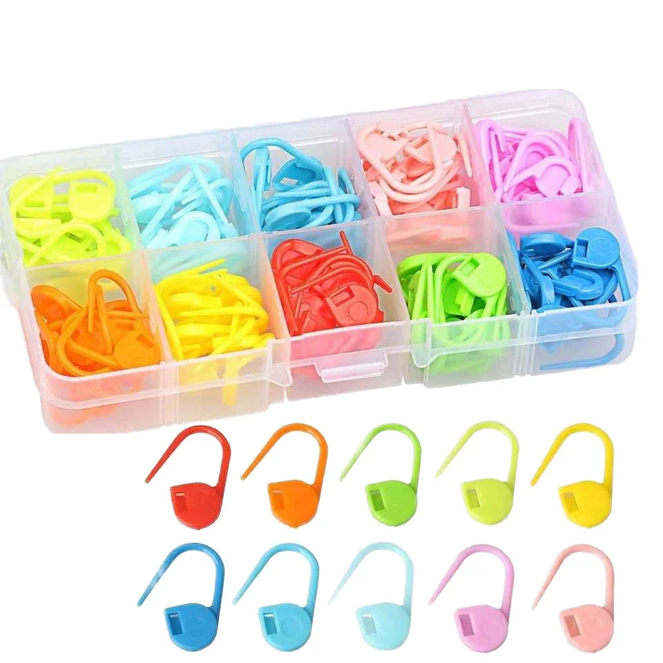 150pcs/Box Colorful Plastic Safety Pin Sweater Mark Buckle Dedicated Needle Knit Sewing Accessory Tools