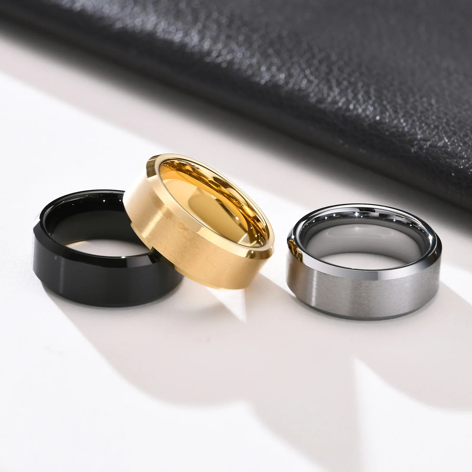 Trend Jewelry Classic Pure Tungsten Gold Men's Anti-scratch Tungsten Steel Ring