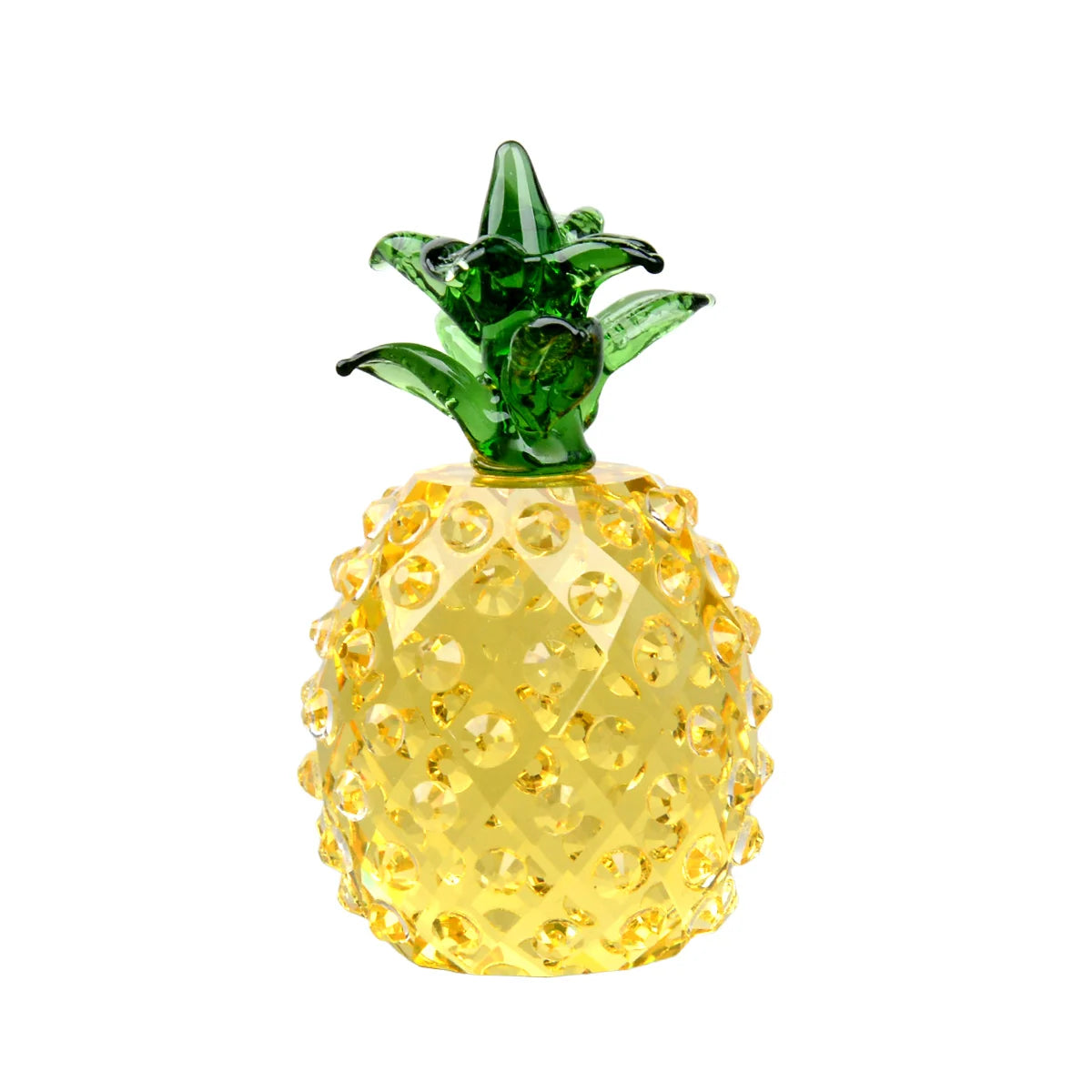LONGWIN Glass Pineapple Figurine Paperweight Crystal Prism Pineapple Tabletop Centerpiece Mothers Day Home Decor