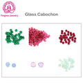 Cheap Price Glass Cabochons Synthetic Gemstones Round Flat Back  Half Ball Red Blue Green Glass Stones for Jewelry Making