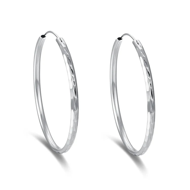 POLIVA Women's Charm Hoop Earring 925 Sterling Silver with 14k Gold Plating Solid Hip Pop Design No Stone Cute Bezel Setting