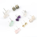 Quality Stone Fashion Earrings Trend 2022 Mineral Rock Crystal Druzy Earrings Stainless Steel Stud Earrings