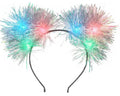 Light up Cat Ears Headband LED Color Change Flash Kitten Headband Rave Hair Accessories for Adult Multicolor Ramadan Graduation