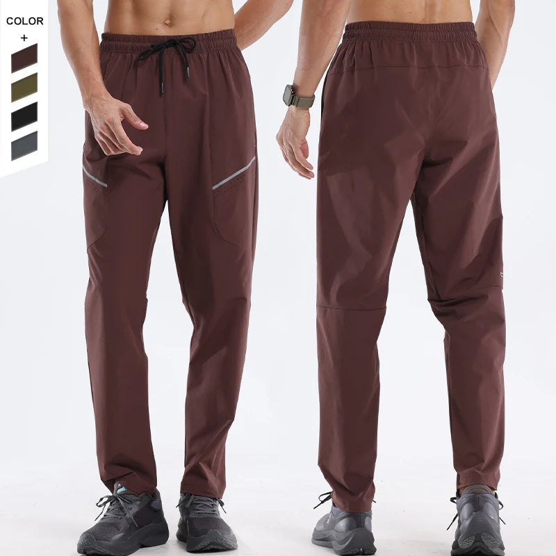 2025 News Waterproof Breathable High Elastic Reflective Stripe Outdoor Mountaineering Pants for Men Fitness Sports Pants