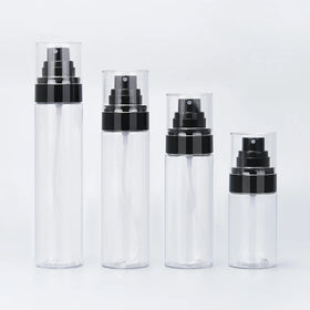 Toner Lotion Rose Water Makeup Setting Spray Bottle 50ml 80ml 100ml 120ml clear PET Plastic Spray Bottle with Fine Mist Sprayer