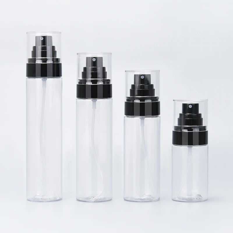 Toner Lotion Rose Water Makeup Setting Spray Bottle 50ml 80ml  100ml 120ml clear PET Plastic Spray Bottle with Fine Mist Sprayer