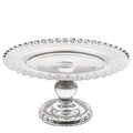 Clear Glass Tall Pedestal Cake Plate Stand for Party Occasions