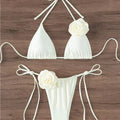 Women's Floral Halter Strappy Bikini Swimwear Set Two-Piece Bathing Suit