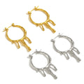 MICCI Stainless Steel Hypoallergenic Non Tarnish Non Fade Jewelry Fashion Hoops Gold Plated Earrings