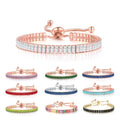 Princess Cut Tennis Bracelet Wholesale High-quality 18K Gold Plated Classical Trendy Women Jewelry 2.5x5mm Rectangle Zircon
