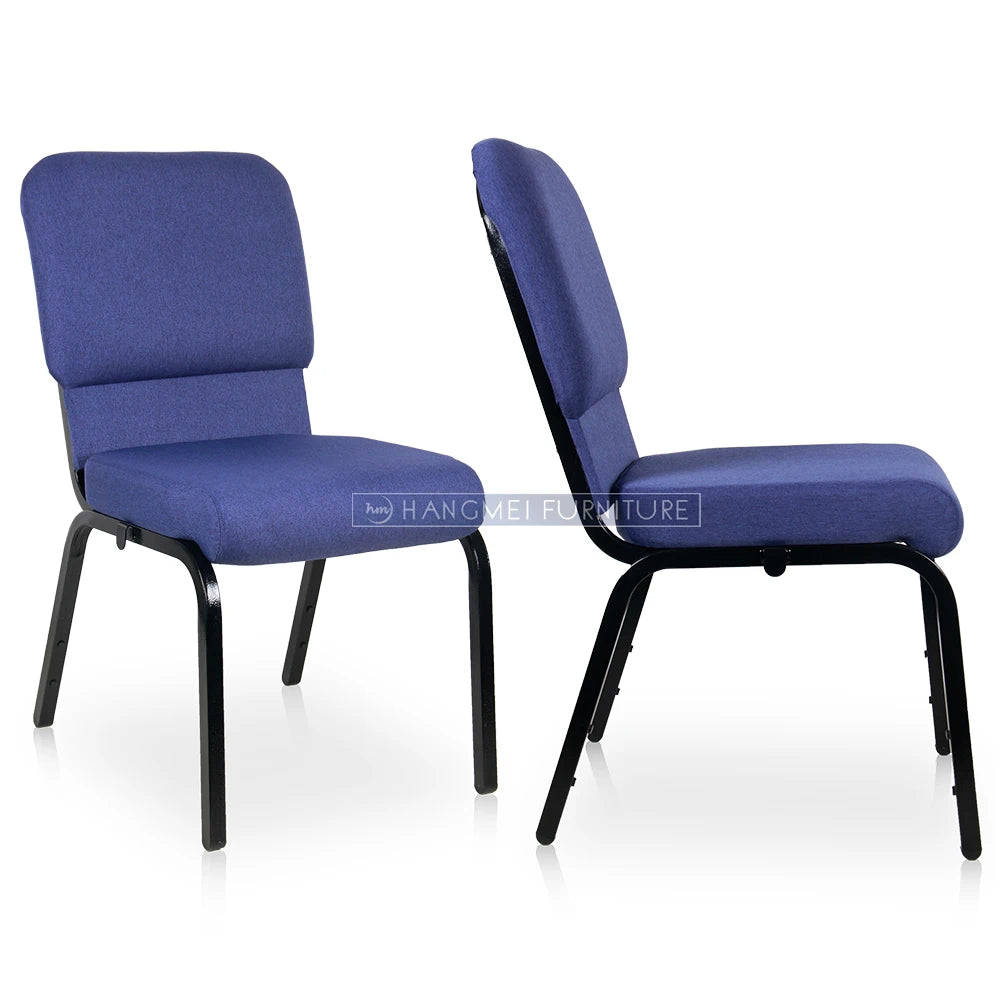 Wholesale Church Chairs Cheap Stackable Cover Fabric Interlocking Metal Church Chair