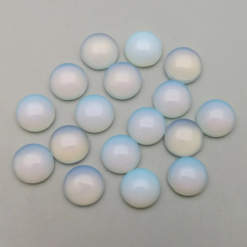 DIY DIY Stone round shape Gemstone Making Jewelry 8mm opalite cabochon crystal crafts Crafts HY