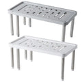 HelloWorld Stainless Steel Storage Shelf Shoe Rack Cabinet Holders Home Closet Organizer Space Saving Wardrobe Shelves Kitchen Organizer