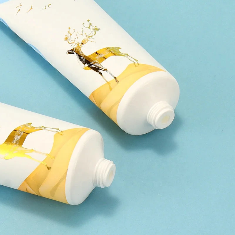 Custom 15ml 30ml 50ml 100ml 200ml 300ml Soft Squeeze Tube with Flip Cap Gold Foil Stamping Container Empty Lotion Eye Hand Cream