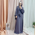 Wholesale Jilbab Abaya Long Dress Solid Color Nida Fabric Hoodie Prayer Abaya Dress Modest Muslim Abaya with Hoodie