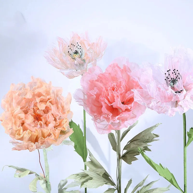 Wholesale Automatic  Decorative Products for Valentine's Day Wedding Background Decoration Colorful Artificial Giant Flowers