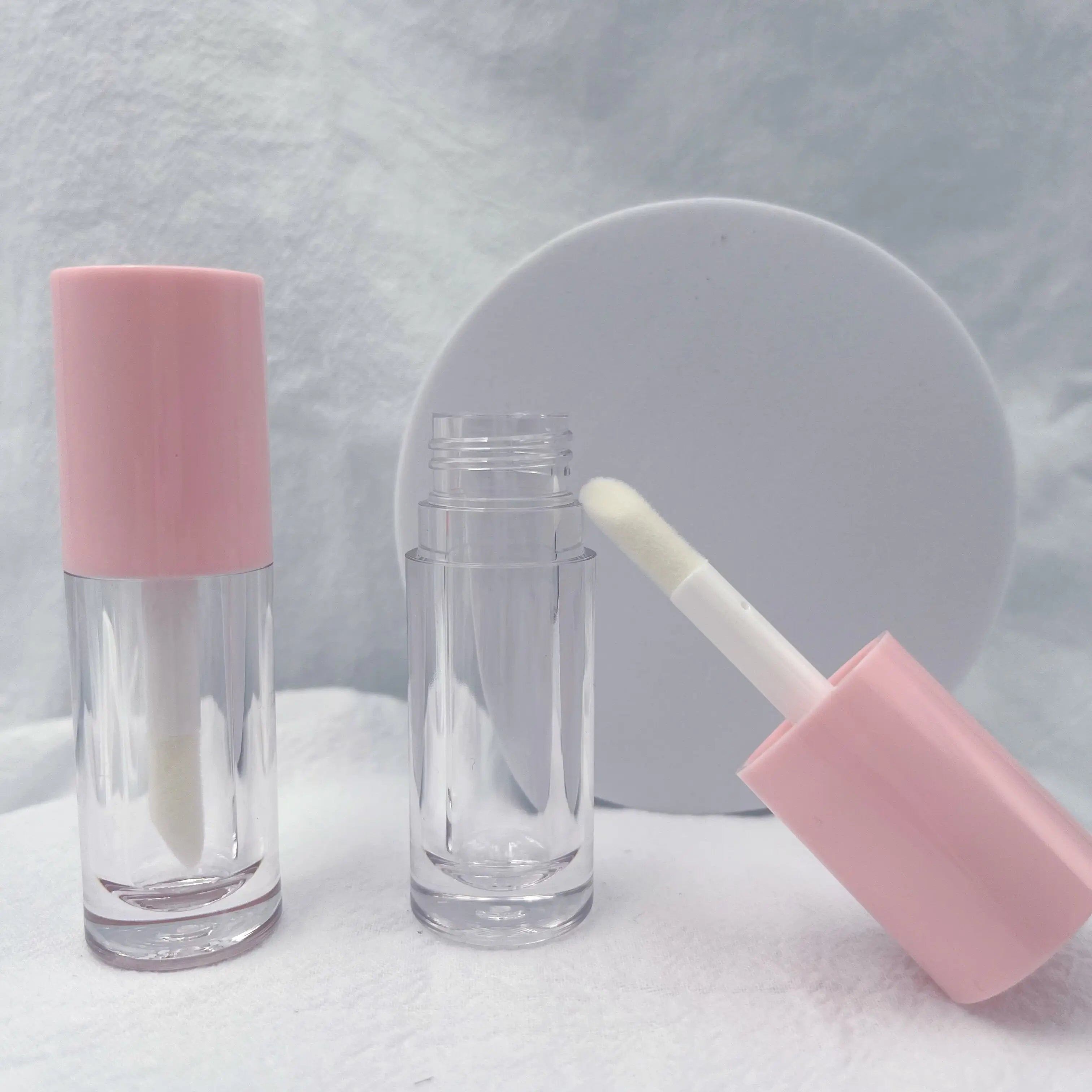 Hot Sale 6ml Round Wand Lip Gloss Tube With Wand Big Brush Private Label Lip Gloss Tubes With Box and logo Wholesale