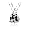 G1420 Wholesale Friendship Gift Bestfriend BFF Necklace Black Football Boys Best Friend Necklaces for 2