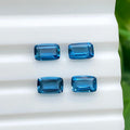 Topaz Cushion Shape 5x3mm ~ 10x8mm Faceted Loose Gemstones Good Quality  Blue Topaze Silver Jewelry Natural London Blue Topaz