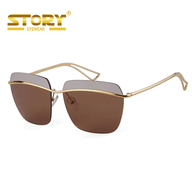 STY5178 New Retro Large Frame Sun Glasses Square Frame Dazzling Fashion Wholesales Sunglasses Men Women