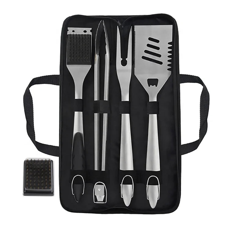 New Design 3/5/7/9/16/18/20 Piece Larger Gatherings Canvas Bag Barbeque Utensils Stainless Steel BBQ Grill Accessories