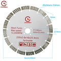 Industrial OEM Hot Press Fast Cutting 230mm Granite Stone Dekton Circular Saw Blade Diamond Cutter with High Efficiency