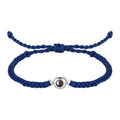 DUYIZHAO Trendy Customized Photo Projection Jewelry Bracelet 100 Language I Love You Projection Woven Bracelet for Men Women