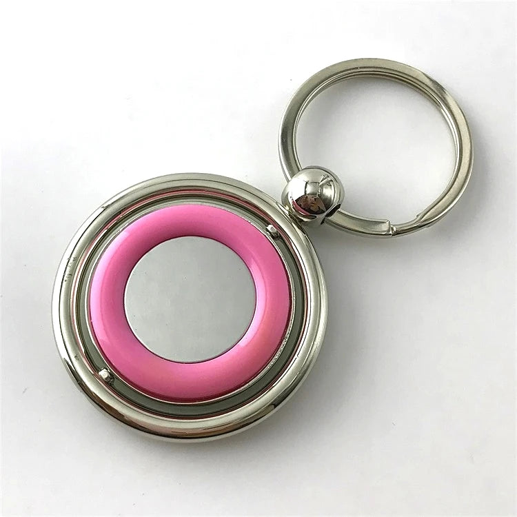 Laser Engraving Product Blank Keyring Cart Key Chain Custom Logo Enamel Blank Metal Enamel Key Ring