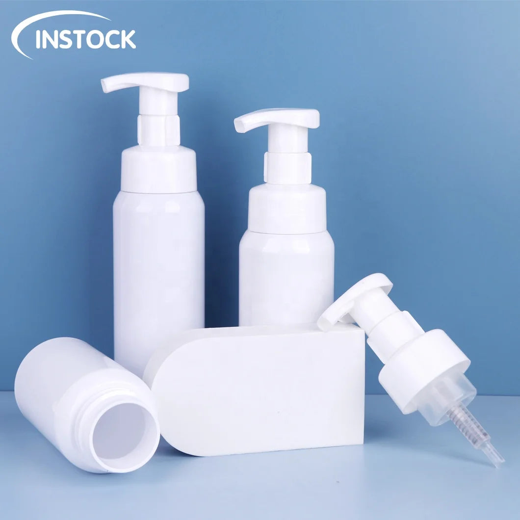 High Quality Liquid Soap Dispenser Foaming Bottle 200ml 250ml PET Round Foam Pump Bottle for Skincare Cosmetic Packaging