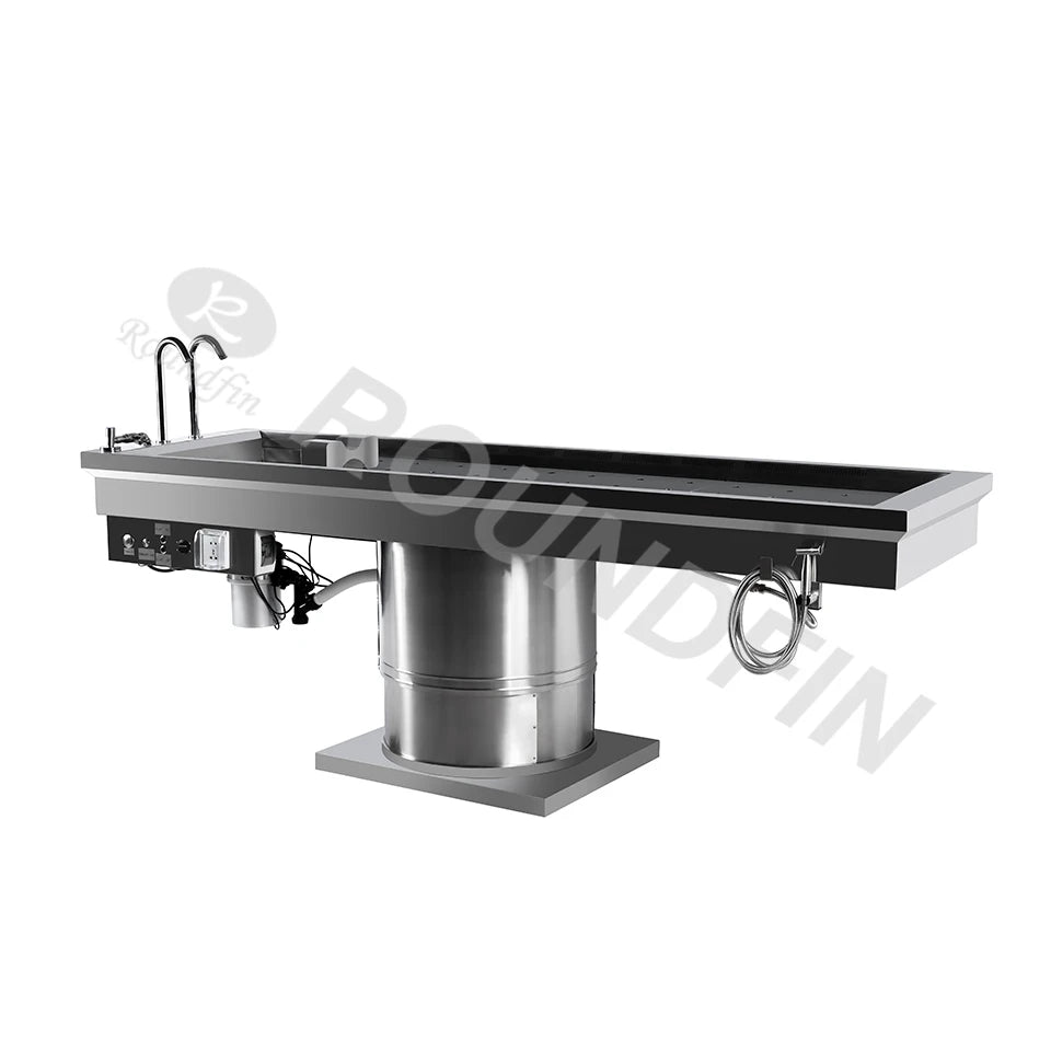 Roundfin Stainless Steel Autopsy Table with Sink RD-A-01 for Hospital Morgue Forensic Dissection