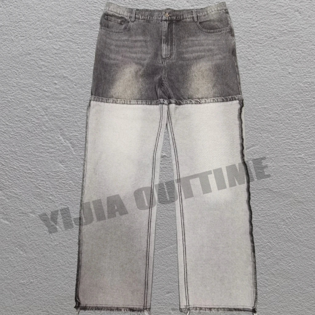 Customized High Quality Hunting Real Tree Stacked Parachute Carpenter Men Custom Demin Pants