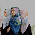 110*110cm New Design Hijab Tudung Bawal Customized Cotton Voile Hot Muslim Hijab for Malaysia Girl