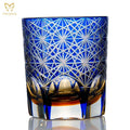 Luxury Hand-carved Glass Cup Pure Crystal Whiskey Glass Sparkling Hand Carved Rock Glass Whisky Glasses for 250ml
