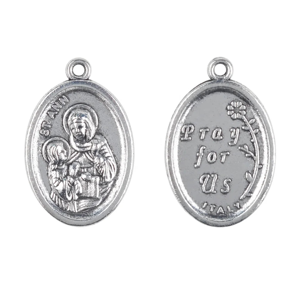 Saint Anne Medal Our Lady Fatima Immaculate Conception Pendant Religious Jewelry Virgin Mary Charm Pendant Designs for Women