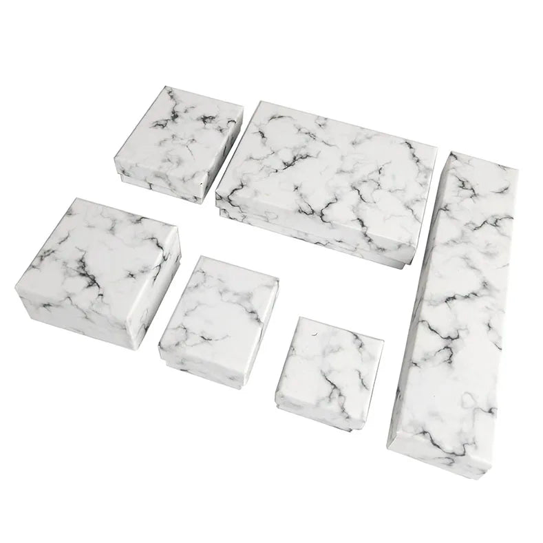 Free Sample Luxury Printed Wedding Bracelet Necklace Ring Box Set Custom Logo Simple Square Elegant Jewelry Packaging