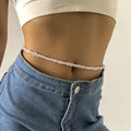 Chic Irregular Pearl Waist Chain Pearl Waist Women Trendy Holiday Style Body Chain