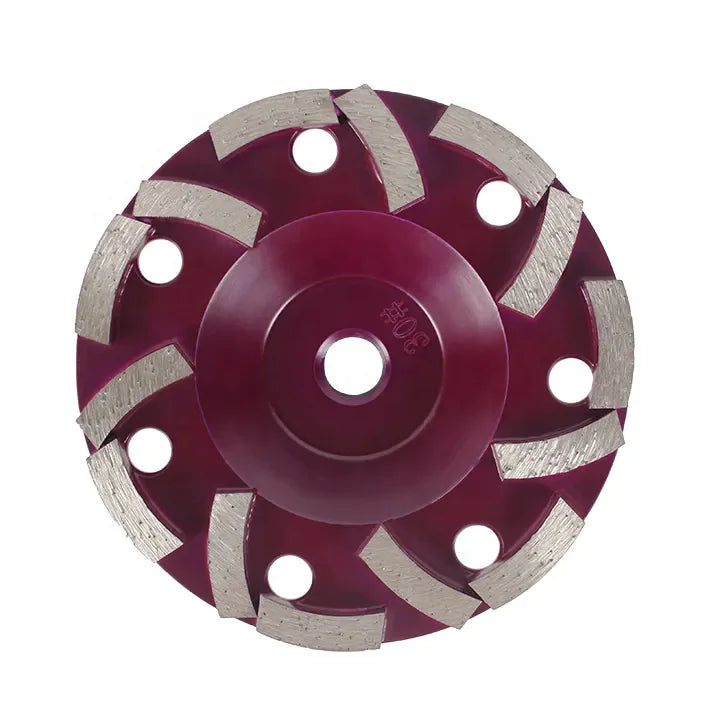 TRUE SHINE Diamond Grinding Wheel Cup Disc OEM Customizable Medium Hardness 5inch Abrasive Disc 16#-120# Grit for Aggressive