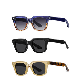 2024 Unisex New High Quality TR90 Frame Sun Glasses Men Women Square Uv400 Polarized Acetate Sunglasses