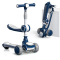 Foldable Removable Seat Scooter Kids 3 Wheels LED Pu Safe Premium Children's Kids' Scooter for Boys and Girls