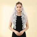 Chapel Veil Embroidered Lace Mantilla Tulle Head Covering Veils Scarves Muslim Hijab for Bride Church
