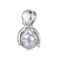 Fine Summer Jewelry Ocean Style 925 Sterling Silver Octopus Bead Charm for Bracelet Accessories No Allergies No Nickel