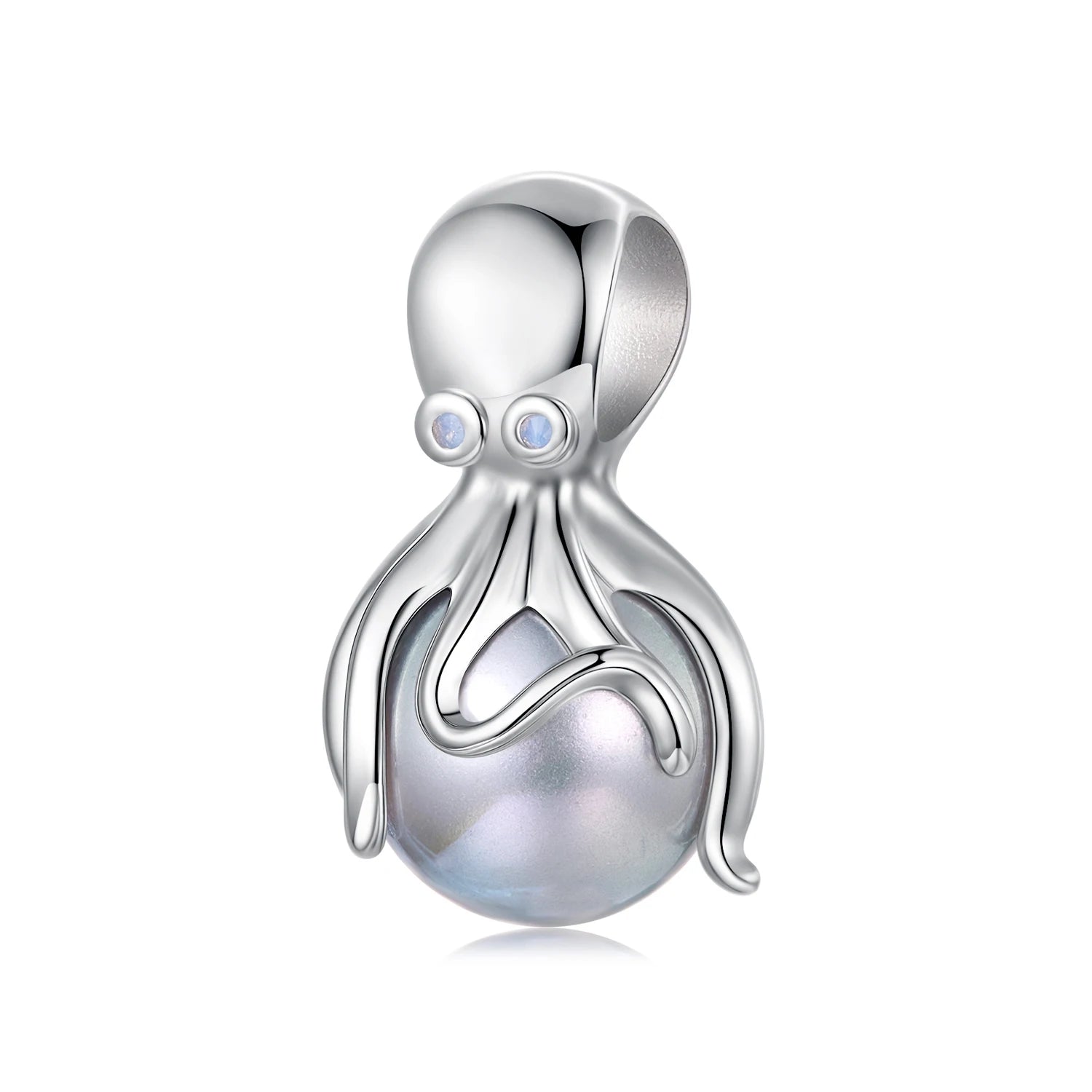 Fine Summer Jewelry Ocean Style 925 Sterling Silver Octopus Bead Charm for Bracelet Accessories No Allergies No Nickel